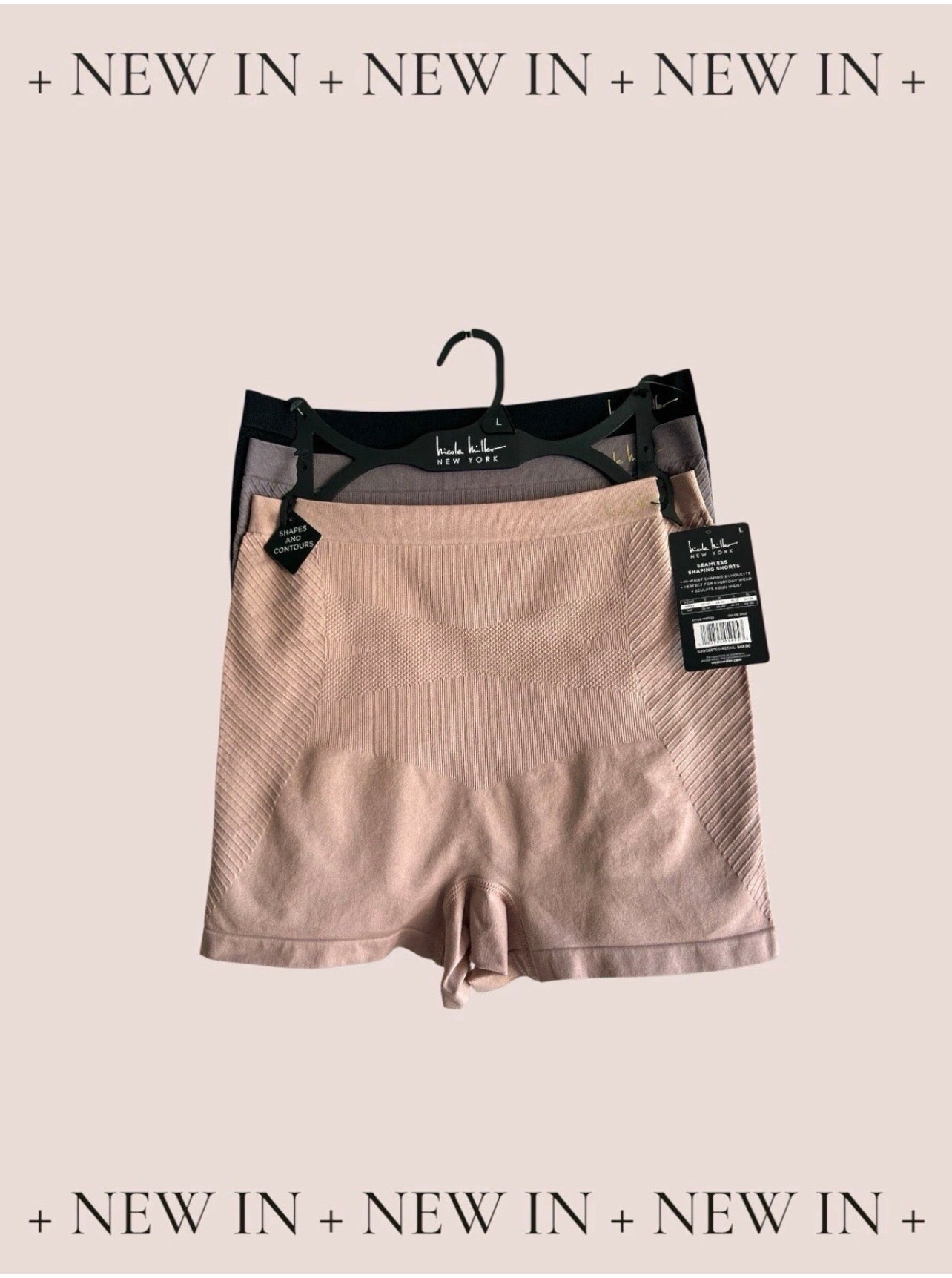 Nicole Miller NM7330 3-Pack Seamless Shaping Shorts