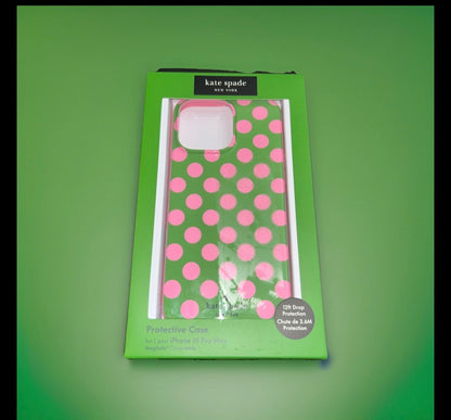 Kate Spade New York iPhone 16 Pro Max Case - Polka Dot Green - MagSafe Compatible