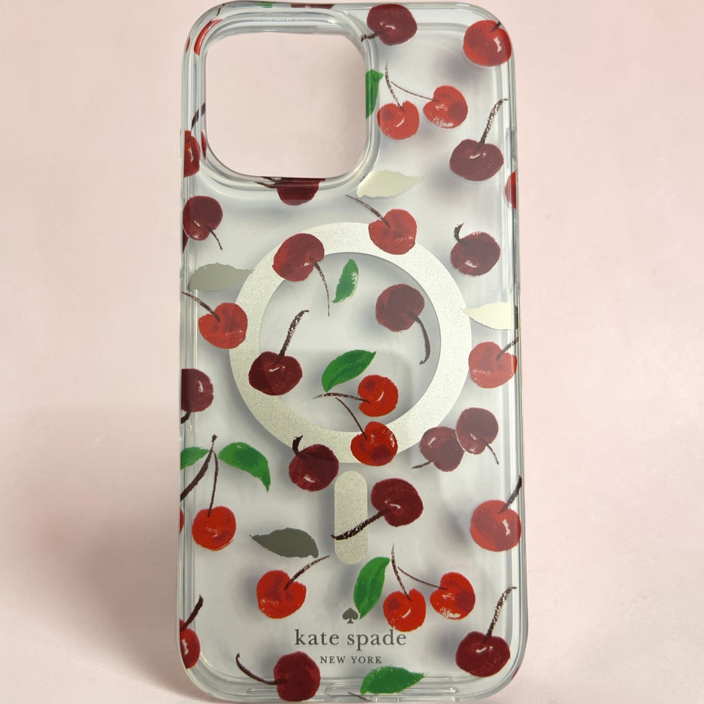 Kate Spade New York iPhone 16 Pro Max Case - Cherries Foliage - MagSafe Compatible