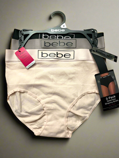 bebe Women’s 3 Pack~Briefs~Firm Control~ Shaping & Seamless~High Waist~ALL SIZES