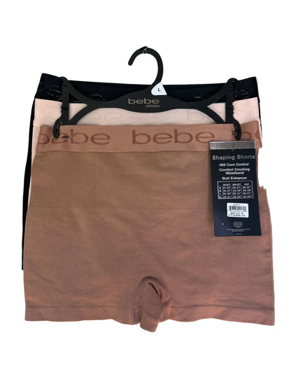 Bebe Women's 3-Pack LOGO Seamless Shaping Boyshorts - Barbie Theme - Medium Control