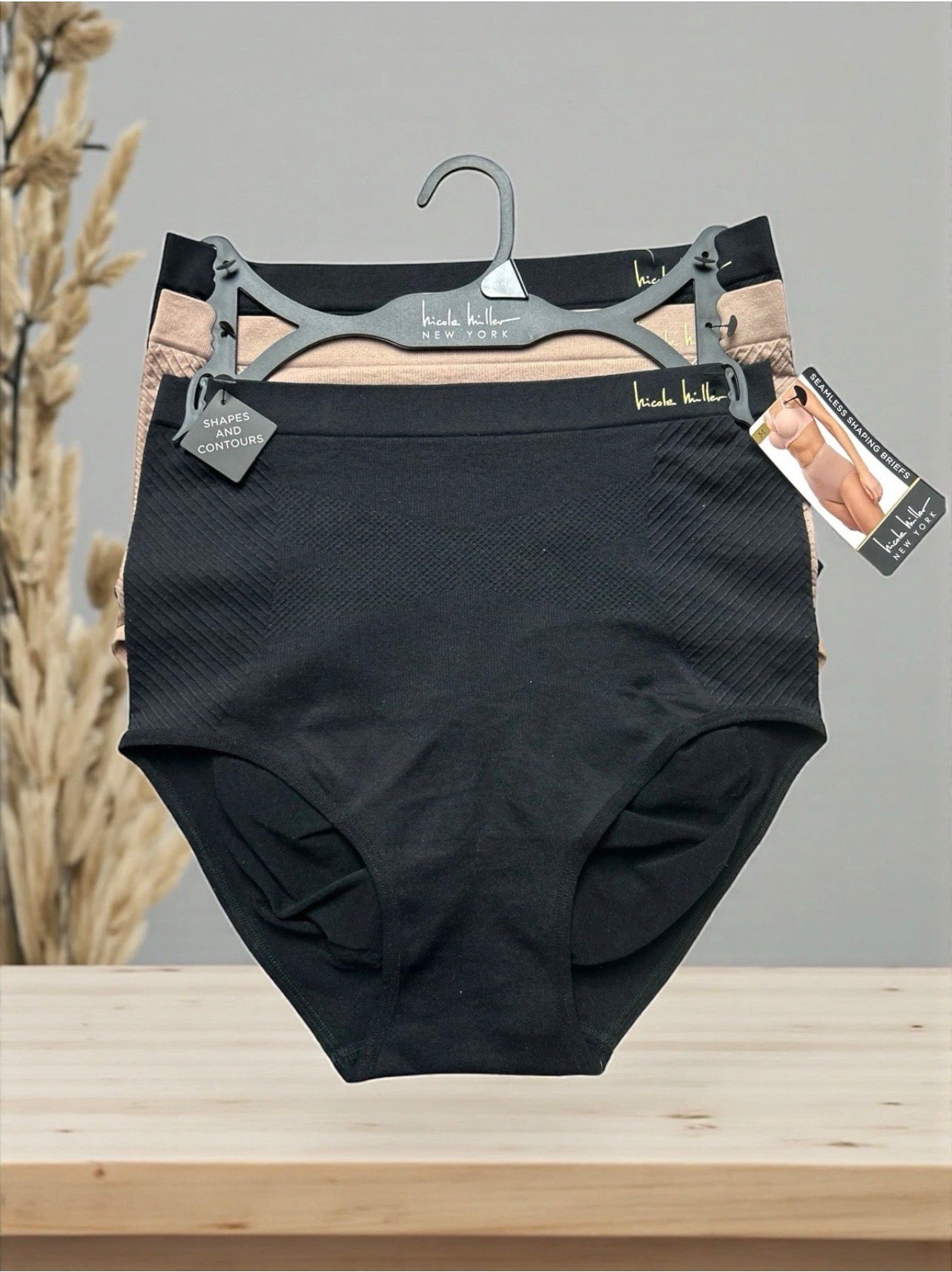 Nicole Miller NM7329 3-Pack Seamless Shaping Briefs