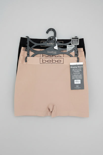 Bebe Women's 3-Pack LOGO Seamless Shaping Boyshorts - Barbie Theme - Medium Control