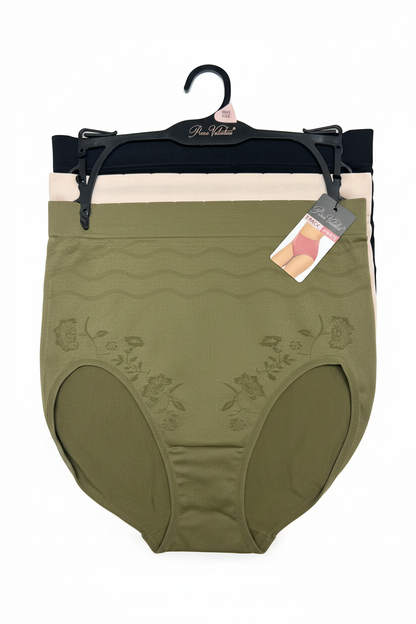 PRIMA VALENTINA 3 Pack PANTIES BRIEFS~16022~ASSORTED~SEAMLESS MF~ONE SIZE