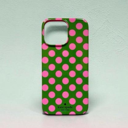 Kate Spade New York iPhone 16 Pro Max Case - Polka Dot Green - MagSafe Compatible