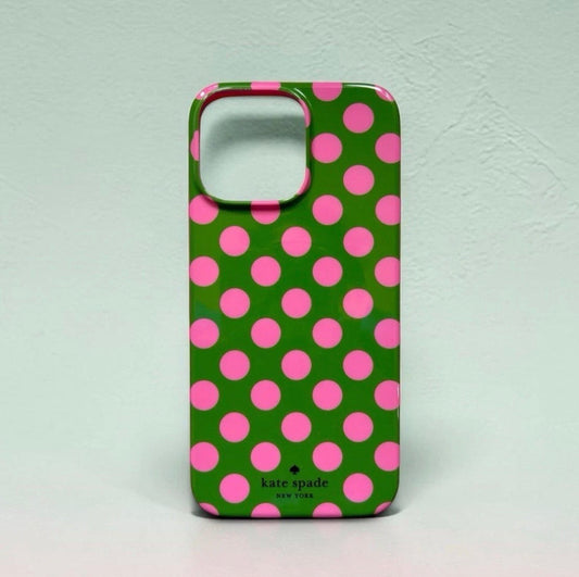 Kate Spade New York iPhone 16 Pro Max Case - Polka Dot Green - MagSafe Compatible