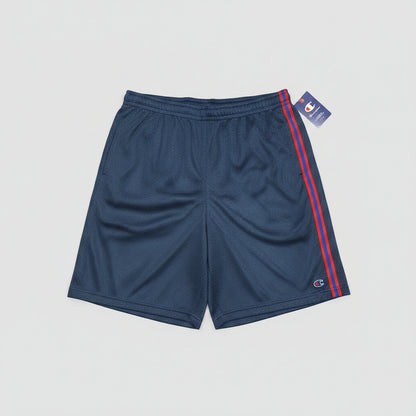 Champion Authentic Athleticwear Mesh Shorts - Blue with Red & Blue Stripes