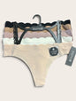 Sophie B Invisible No Show Scallop Thong Panty 5-Pack Multicolor Women Size L