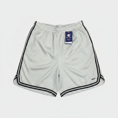 Champion Authentic Athleticwear Mesh Shorts - Silver with Black Ribbons on Sides