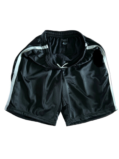 Champion Authentic Athleticwear Mesh Shorts - Black with Solid White Ribbon on Sides