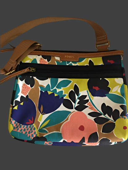 Fossil Eliza Bright Multicolored Crossbody Messenger Bag Purse  NEW $98