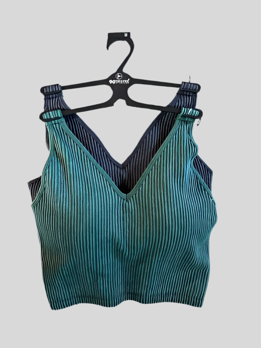 90 Degree By Reflex~MEDIUM BRAS  Green/Black~ Alamo Bra~GREAT FIT!