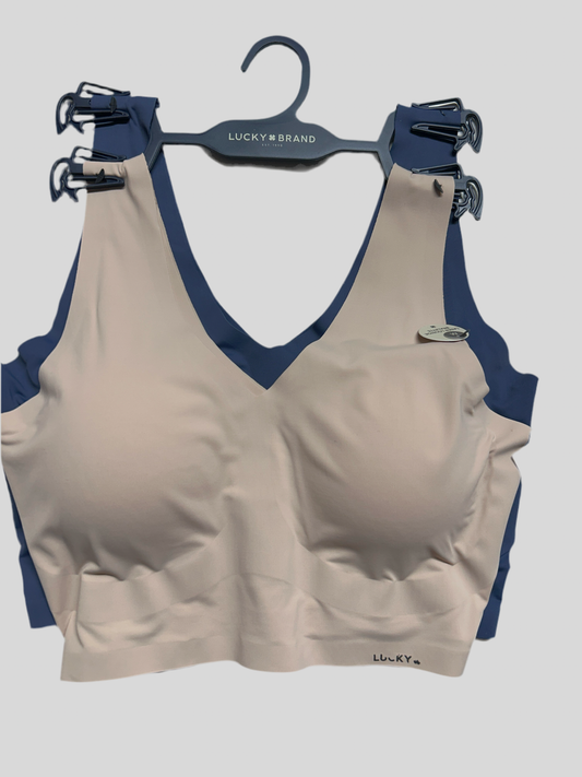 Lucky Brand Set of 2 Seamless Laser Cut Bras LVD19052 Sze M~ RARE FINDING!!!