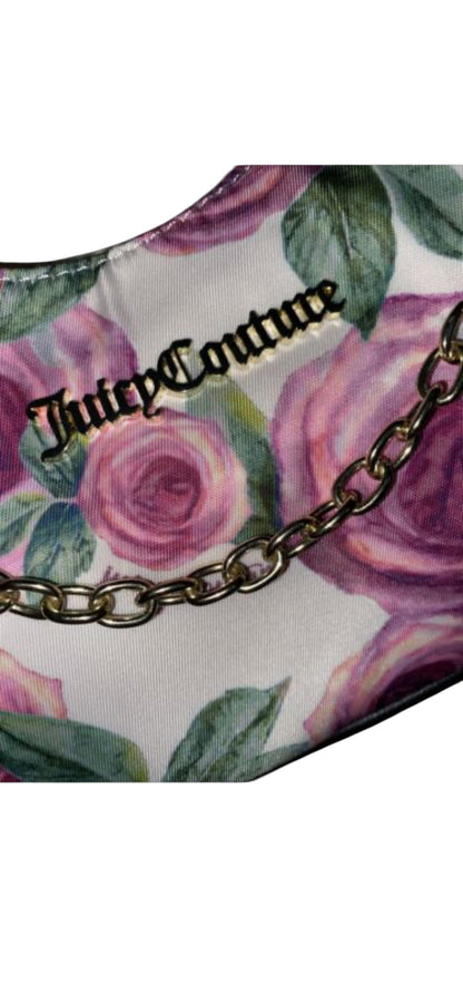 JUICY COUTURE GARDEN CREAM CHAINS IN LOVE CROSSBODY BAG WITH AIRPOD CASE POUCH