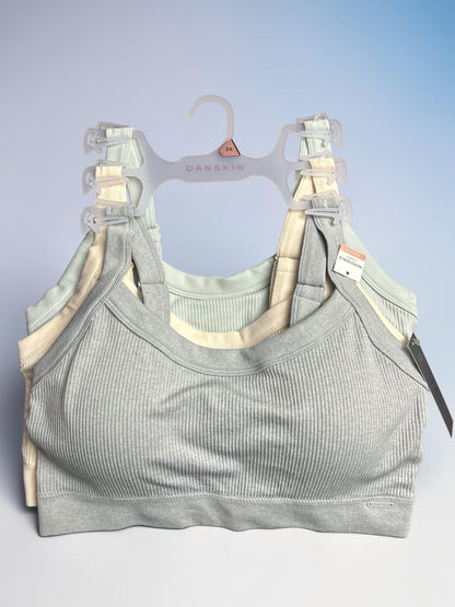 Danskin Plus Size Rib Sports Bra - Multicolor DS6224 - NEW