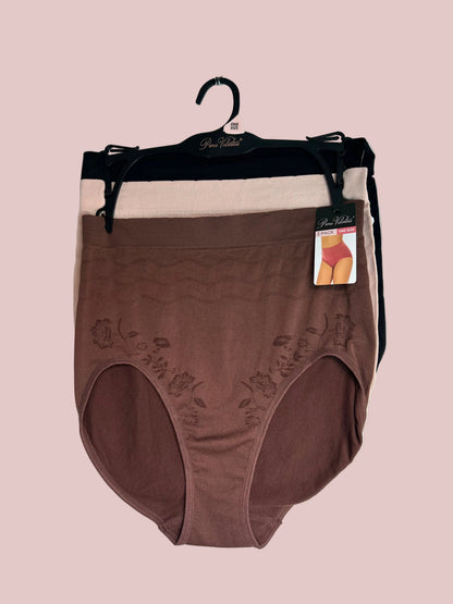 PRIMA VALENTINA 3 Pack PANTIES BRIEFS~16022~ASSORTED~SEAMLESS MF~ONE SIZE