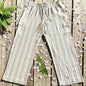 Marissa Olivia Wide Leg Linen Pants – Grey & White Stripe