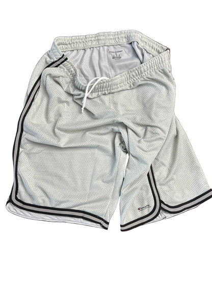 Champion Authentic Athleticwear Mesh Shorts - Silver with Black Ribbons on Sides