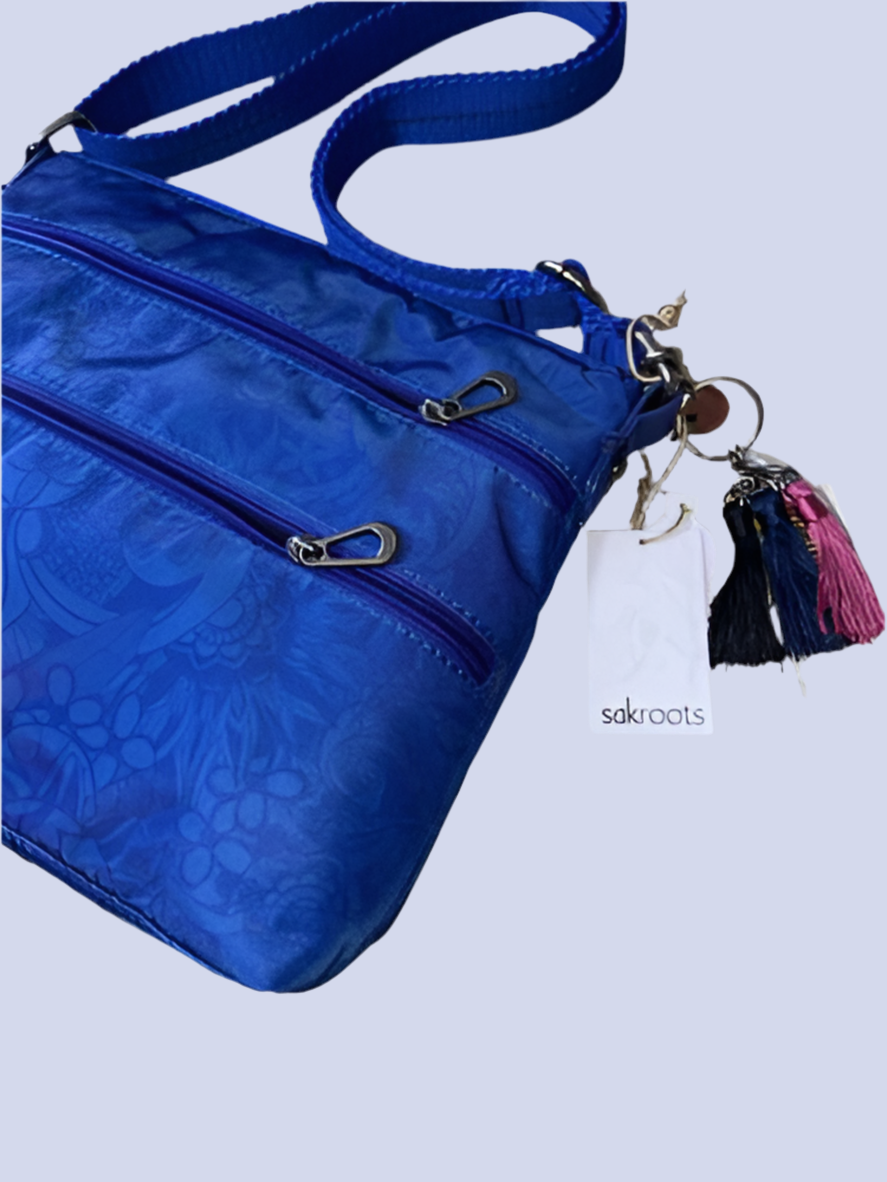 SAKROOTS Basic XBDY Style 108778 COBALT-  ART FOR A CAUSE Handbag  BEAUTIFUL !!!