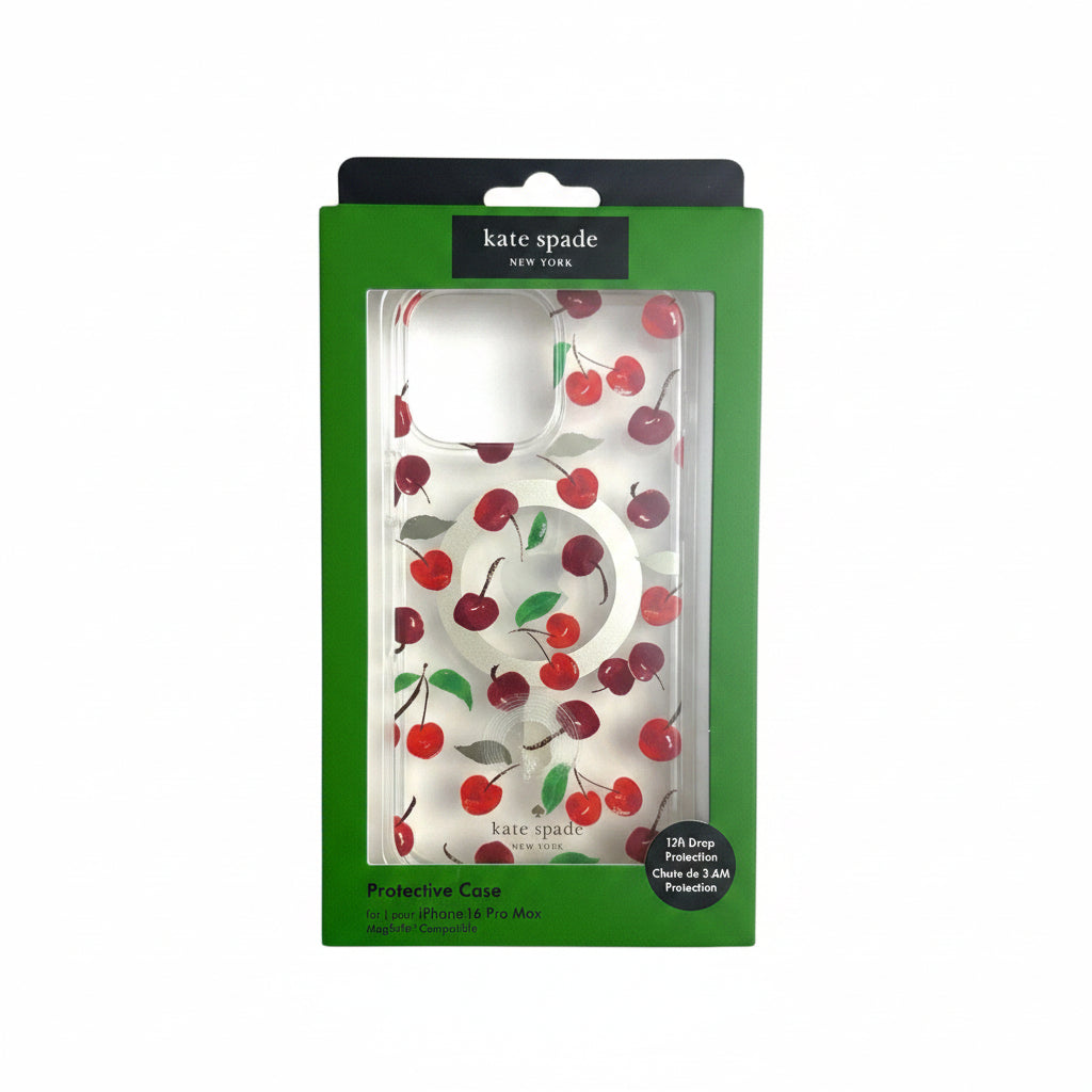 KATE SPADE PHONE CASE w/MAGSAFE FOR iPHONE 16 PRO CHERRIES BEAUTY!!