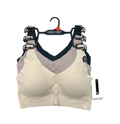 Nine West 3-Pack Lounge Bra - Removable Pads - Sizes S, M, L, XL - NWT