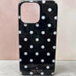 Kate Spade New York iPhone 16 Pro Max Case - White Polka Dots Black - MagSafe Compatible