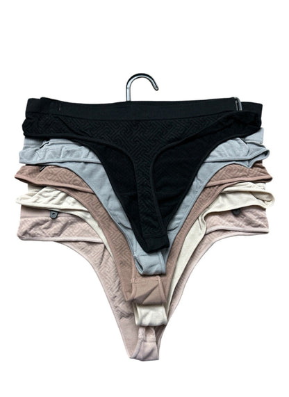Vince Camuto 5-Pack Women's Bonded Thong Panties Multicolor Sz. M