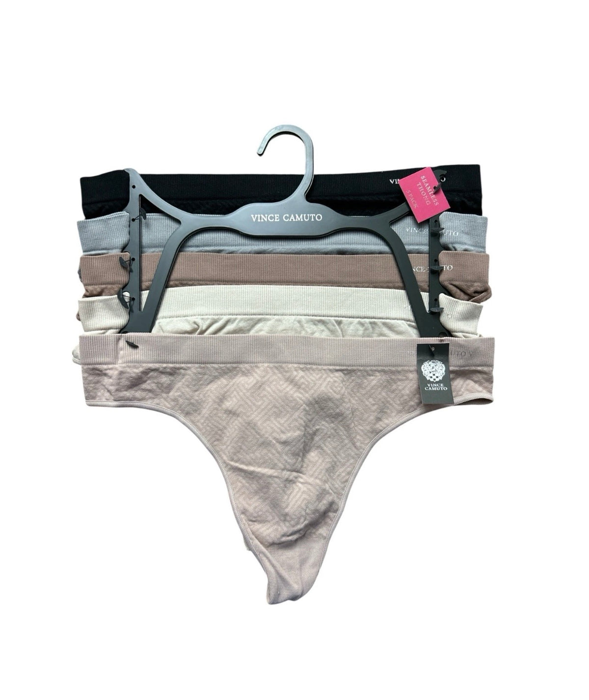Vince Camuto 5-Pack Women's Bonded Thong Panties Multicolor Sz. M