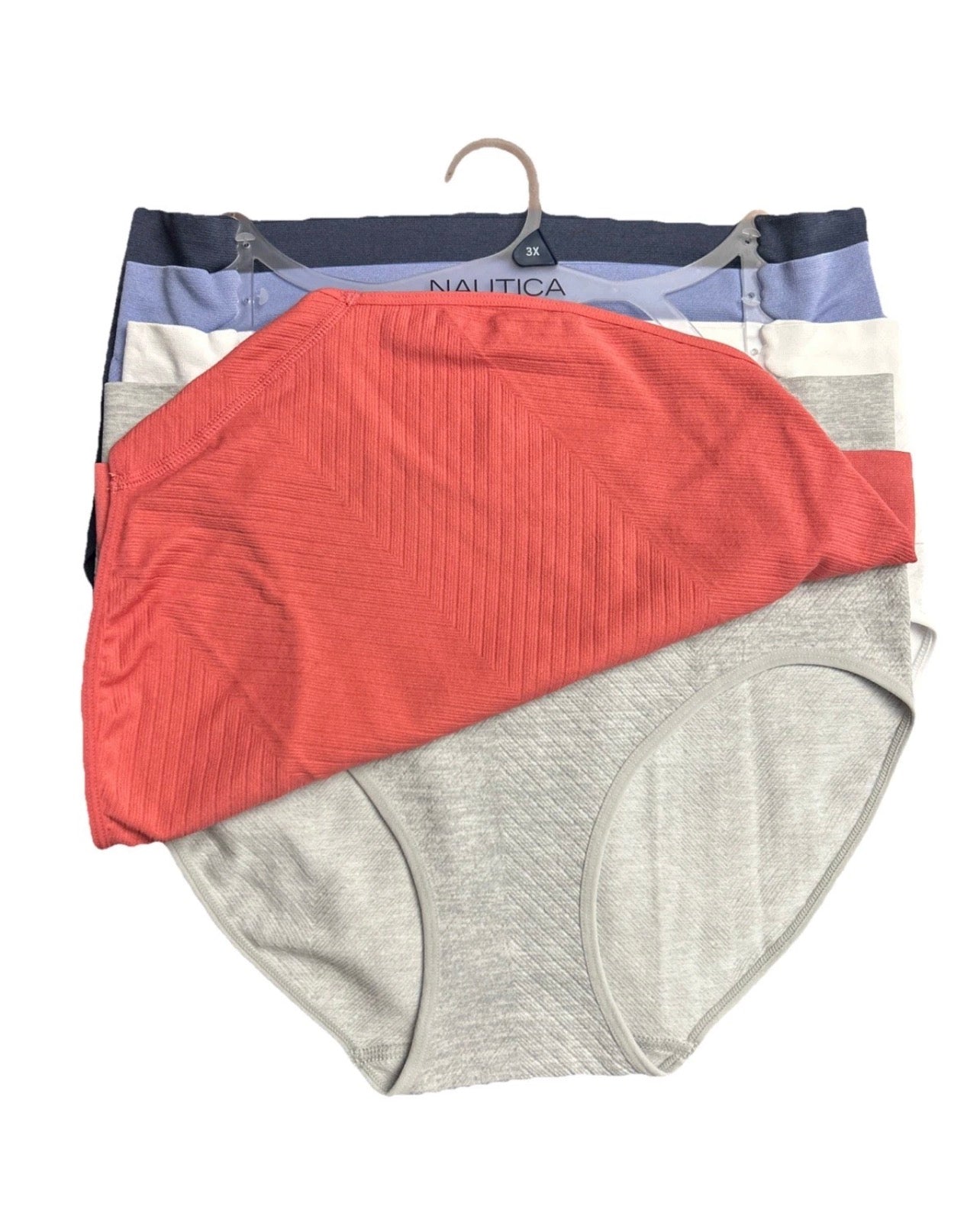 Nautica 5-Pack Plus Size High Waist Briefs NT7836 - Multicolor