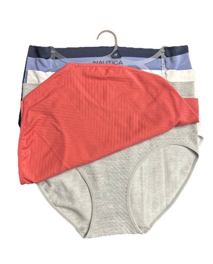 Nautica 5-Pack Plus Size High Waist Briefs NT7836 - Multicolor
