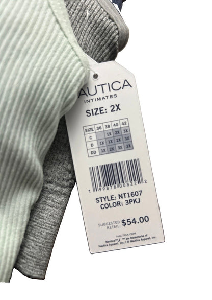 Nautica NT1607 Set of 3 Intimate Bras Super Soft Removable Pads