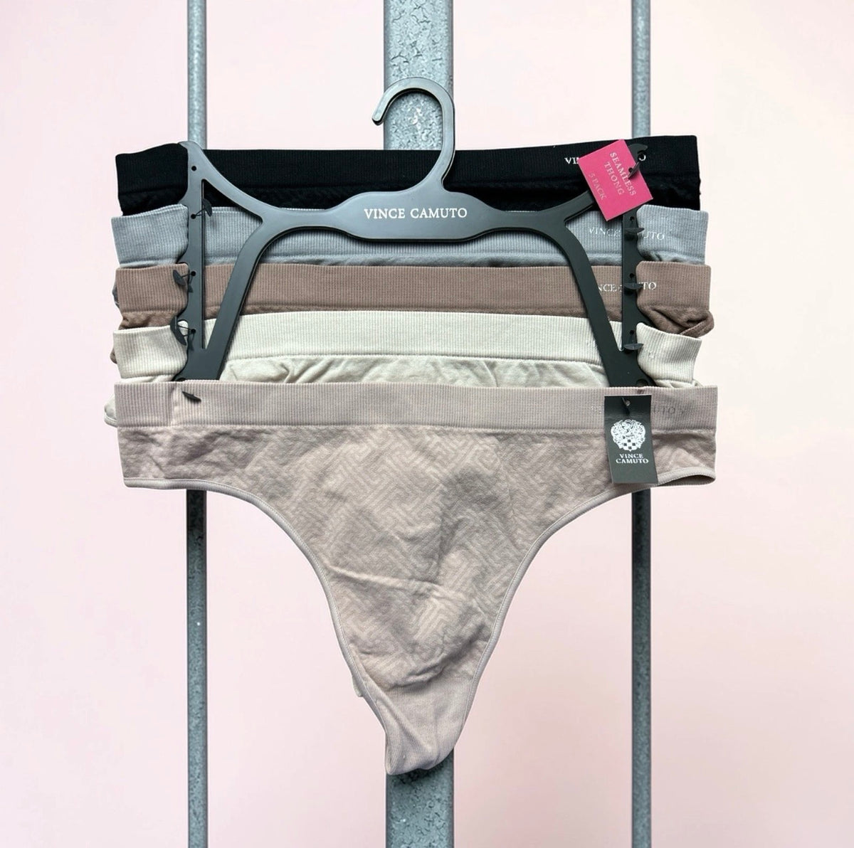Vince Camuto 5-Pack Women's Bonded Thong Panties Multicolor Sz. M