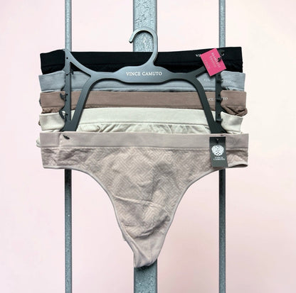 Vince Camuto 5-Pack Women's Bonded Thong Panties Multicolor Sz. M
