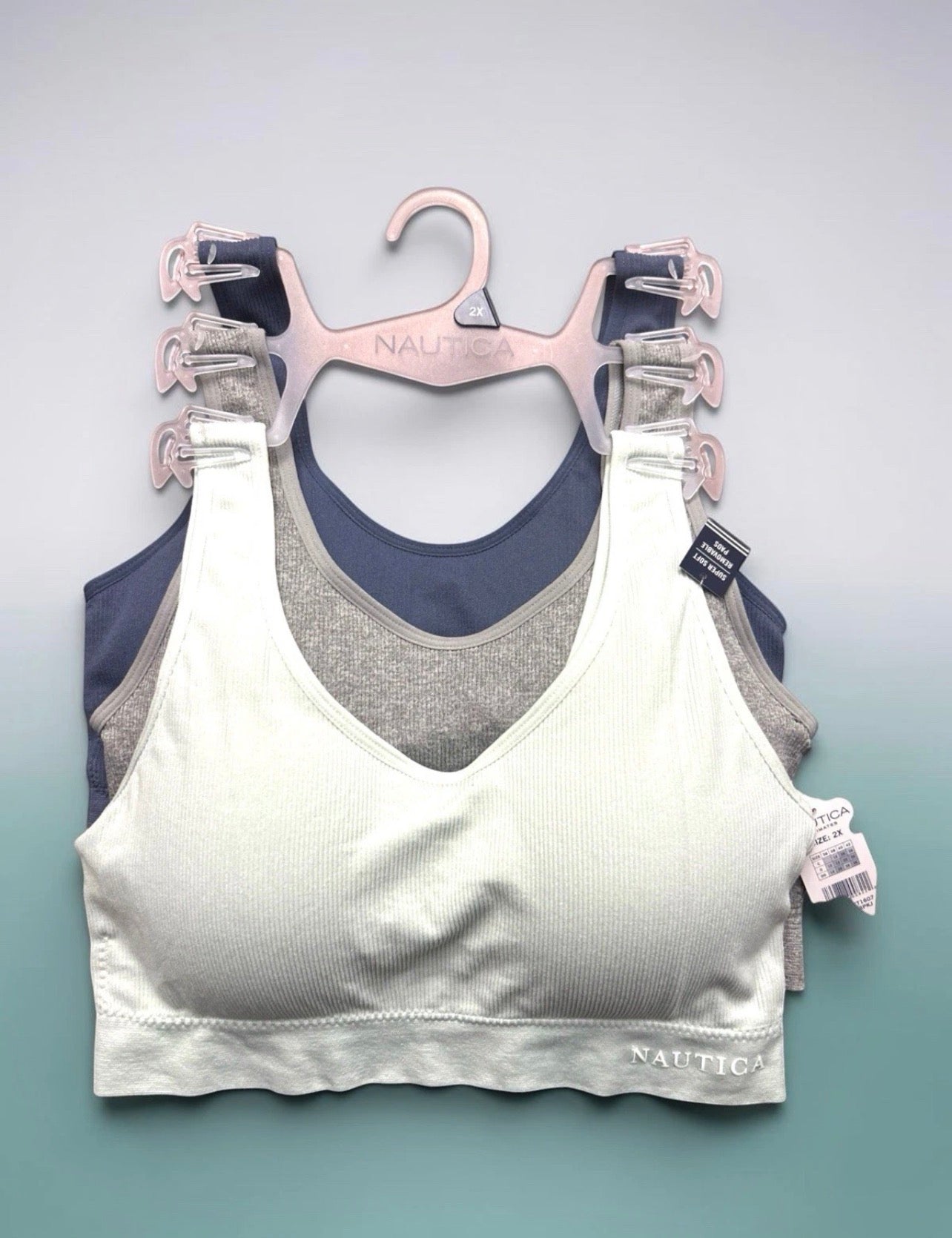 Nautica NT1607 Set of 3 Intimate Bras Super Soft Removable Pads
