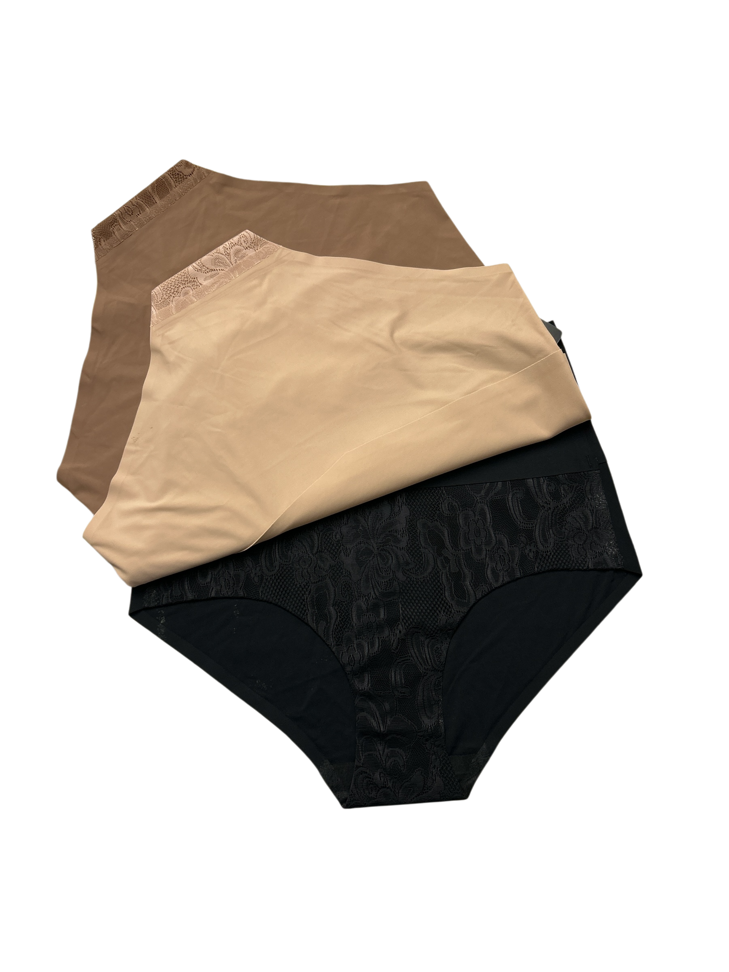 F.I.T. Panties - 3-Piece Floral Set - High-Waisted Lace & Bonded Briefs