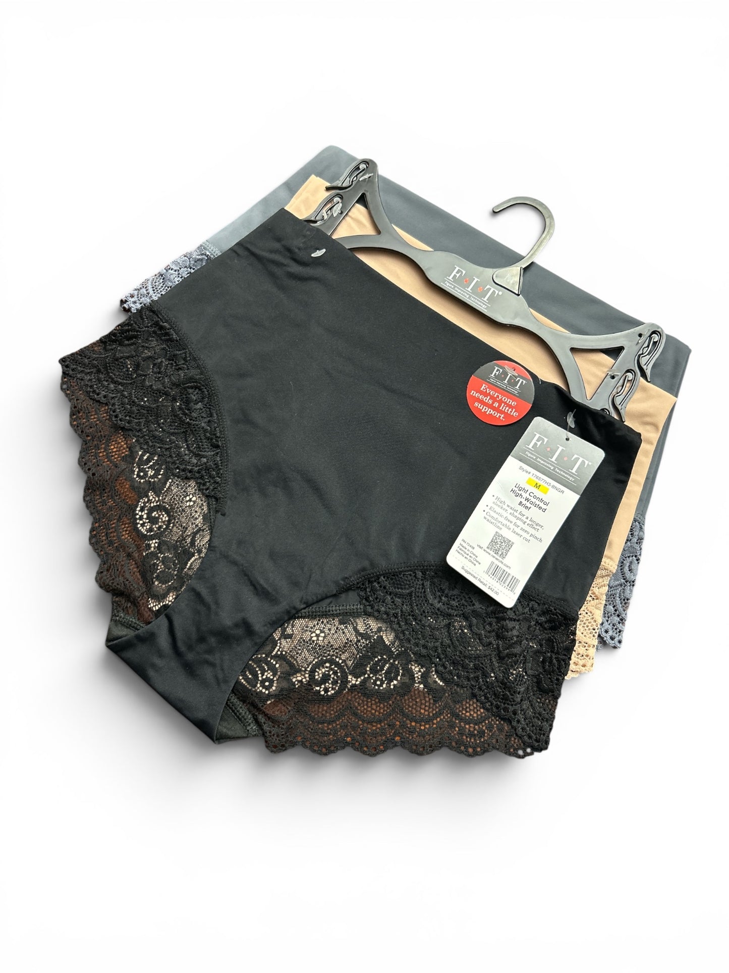 F.I.T. High-Waist Light Control Briefs — 3-Piece Set