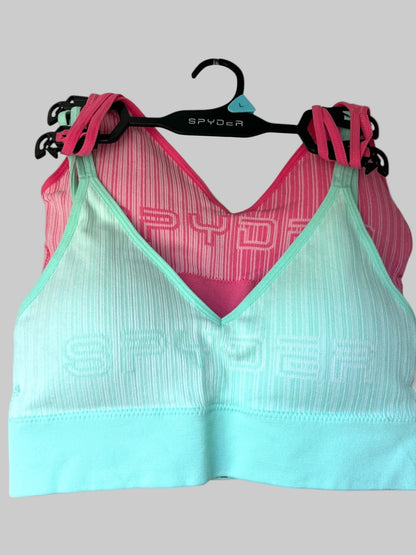 Spyder Intimates Seamless Jacquard Bra - Set of 2 ~Size L