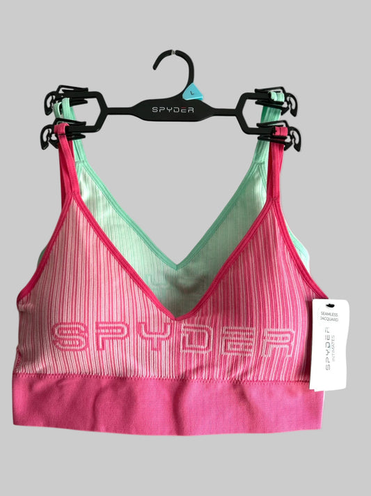 Spyder Intimates Seamless Jacquard Bra - Set of 2 ~Size L