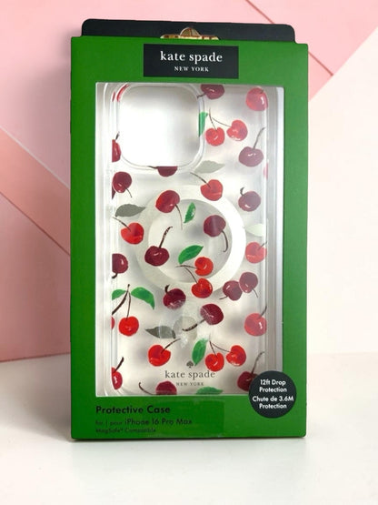 KATE SPADE PHONE CASE w/MAGSAFE FOR iPHONE 16 PRO CHERRIES BEAUTY!!