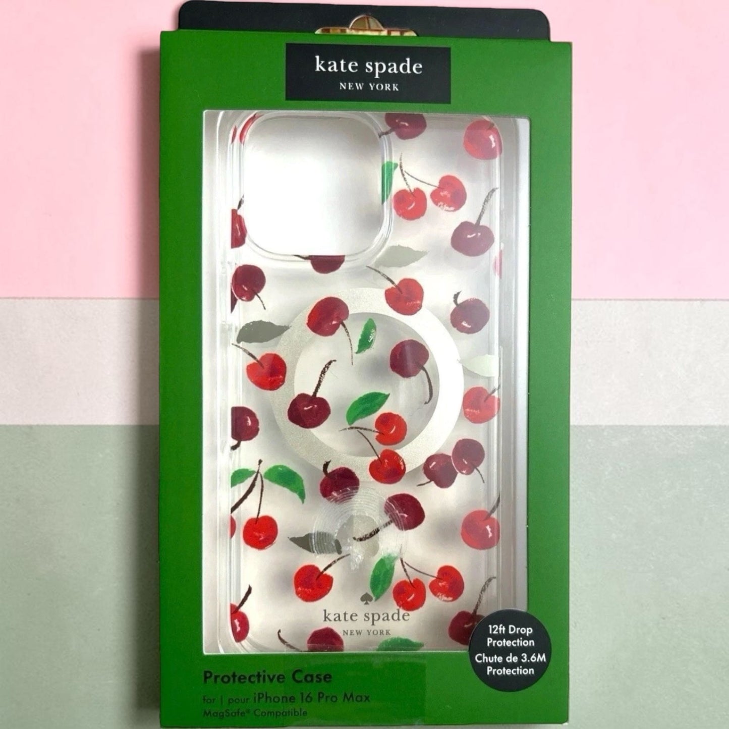 KATE SPADE PHONE CASE w/MAGSAFE FOR iPHONE 16 PRO CHERRIES BEAUTY!!