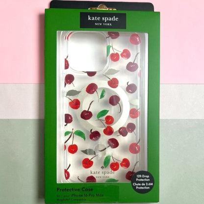 KATE SPADE PHONE CASE w/MAGSAFE FOR iPHONE 16 PRO CHERRIES BEAUTY!!