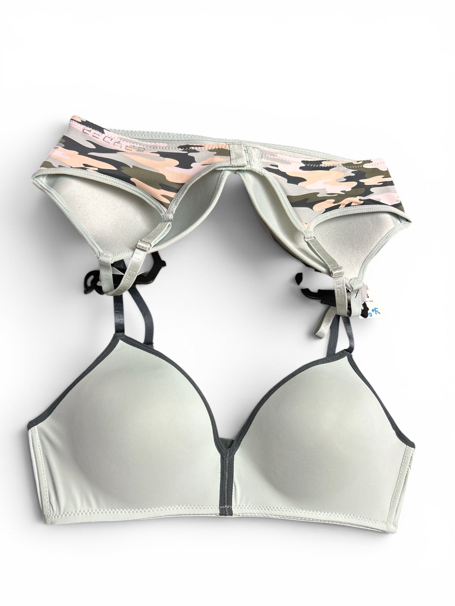 Spyder Intimates Seamless Bra - Set of 2 ~ Size 36C ~ Camouflage/Sage