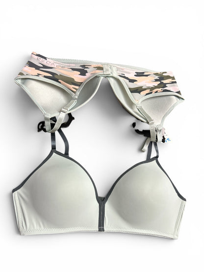 Spyder Intimates Seamless Bra - Set of 2 ~ Size 36C ~ Camouflage/Sage