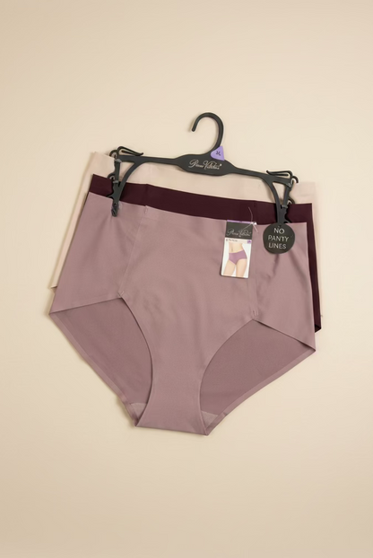 PRIMA VALENTINA 3 Pack Panties Briefs Hi-Cut Multicolor Seamless
