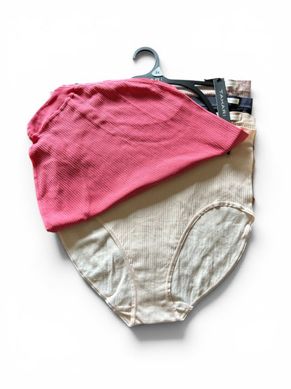 Tahari Plus Size Seamless Rib Briefs – 5-Pack Multicolor | Feel-Good Comfort, All Day Long