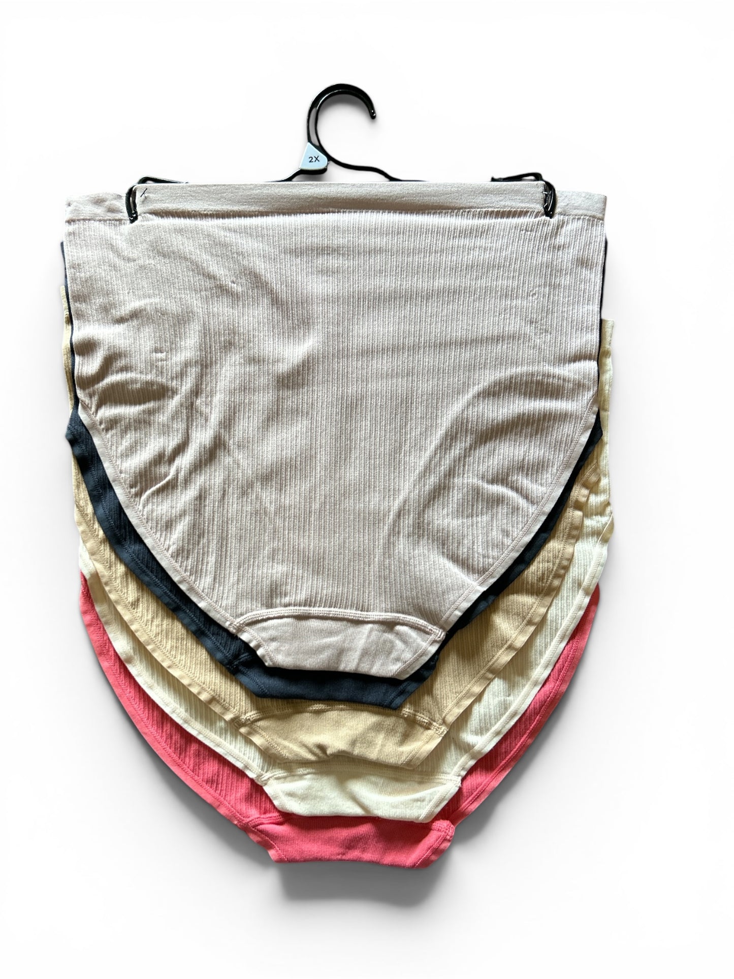 Tahari Plus Size Seamless Rib Briefs – 5-Pack Multicolor | Feel-Good Comfort, All Day Long