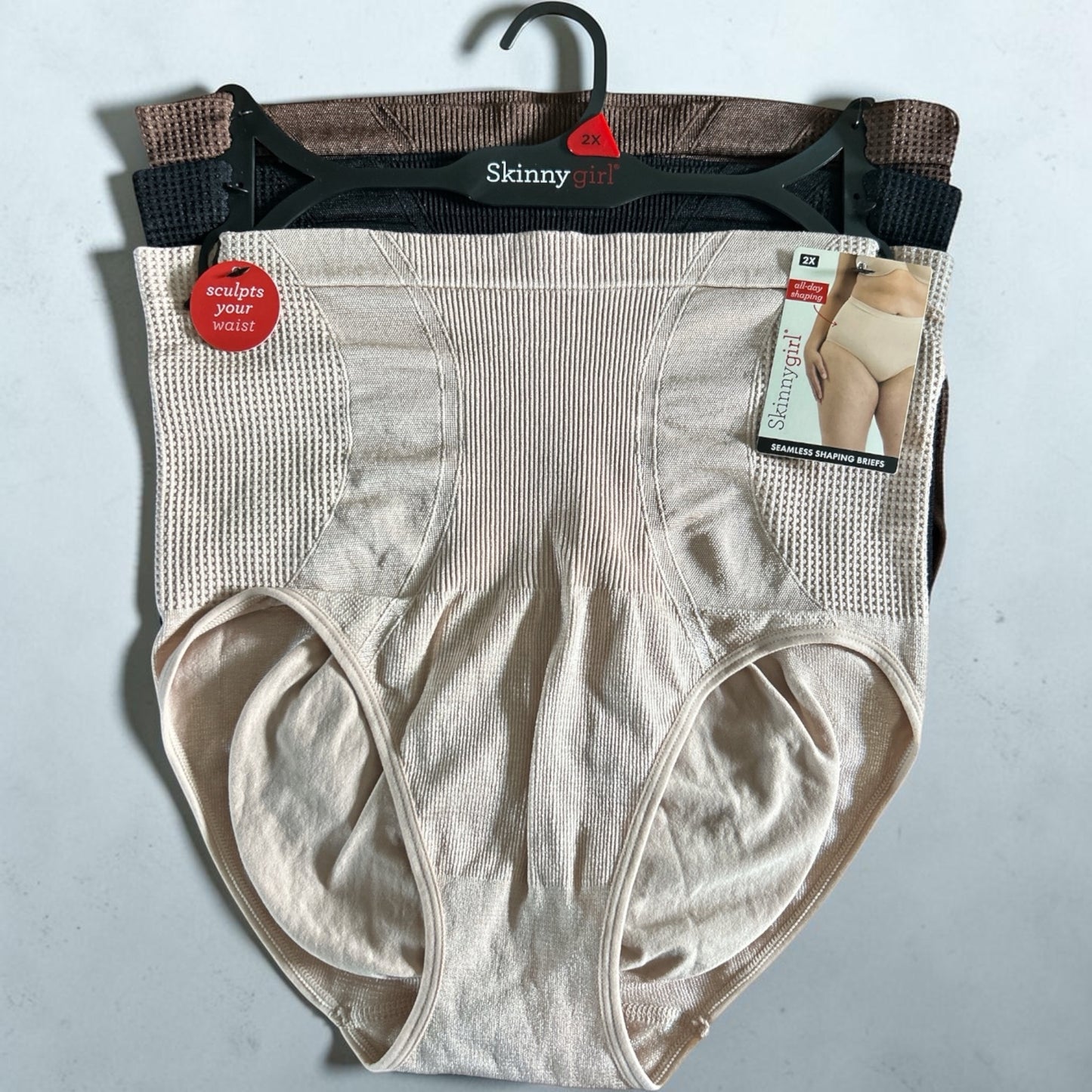Skinnygirl Plus Size Seamless Shaping Briefs – 3-Pack | Sculpts Waist & Hips for a Flattering Silhouette