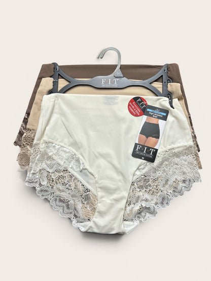 F.I.T. Figure Improving Technology Light Control High-Waisted Brief 3-Pack - Medium - Assorted Colors