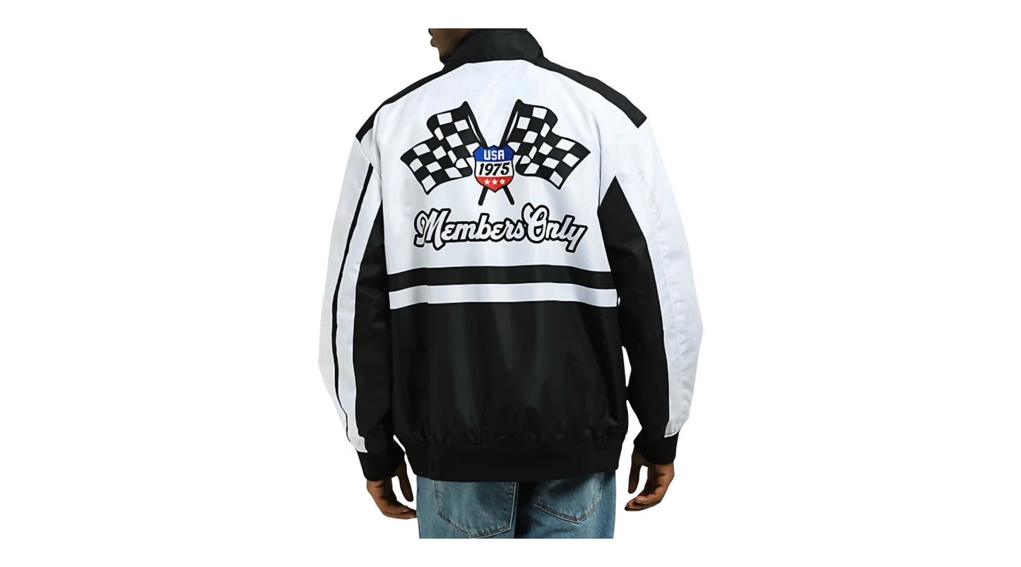 Members Only Windbreaker Shell Jacket MM015203 - Black/White/Blue/Red NWT