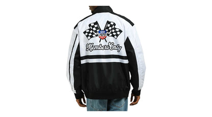 Members Only Windbreaker Shell Jacket MM015203 - Black/White/Blue/Red NWT